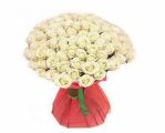 №122  Букет из 101 розы белая.