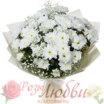 №49. Букет из 5 белых хризантем.