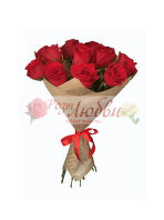 №102. Букет из 15 роз высотой 60 см.