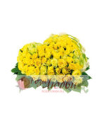 №108. Сердце из 101 шт розы.