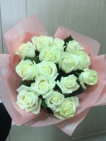 № 437 Букет из 15 Белой Розы.