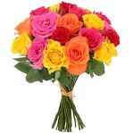 № 265 Букет из 21 Эквадорской розы Разноцветные.