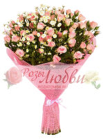 №81. Букет из 7 крупных веток кустовой розы