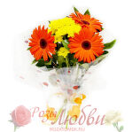 №50. Букет из гербер и хризантем.