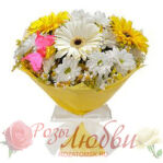 №68. Букет из гербер и хризантем.