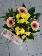 №53. Букет сборный из гербер,хризантем.