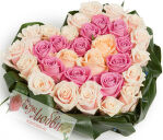 №107. Сердце из 31 шт розы.