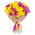 №181  Букет из кустовых хризантем 7 шт.