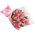 № 270 Букет из 5 Розовых Лилий.