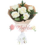 №109 Букет из 5 Белых роз.