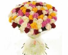 №123  Букет из 101 розы ассорти.