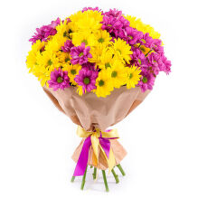№181  Букет из кустовых хризантем 7 шт.