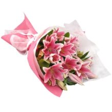 № 270 Букет из 5 Розовых Лилий.